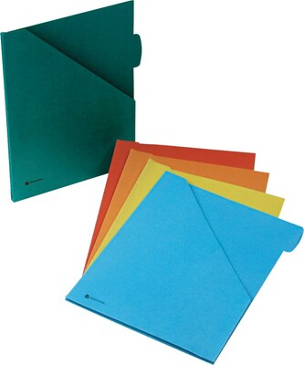 Wilson Jones ColorLife® Plus Expanding Slash Jackets, Assorted Colors, Letter size, Holds 8 1/2 x 11 Sheets, 5/Pk