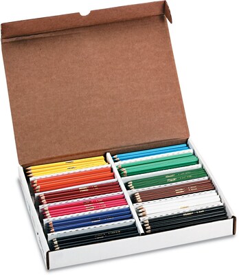 Prang® (Dixon Ticonderoga®) Colored Pencils, 3.3mm, Sharpened, Master Pack, 12 Colors, 24 Packs, 288