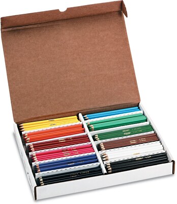 Prang® (Dixon Ticonderoga®) Colored Pencils, 3.3mm, Sharpened, Master Pack, 12 Colors, 24 Packs, 288/Box