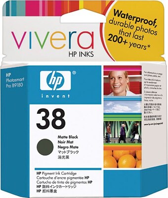 HP 38 Black Matte Standard Yield Ink Cartridge (C9412A)