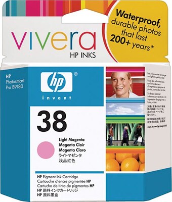 HP 38 Light Magenta Ink Cartridge, Standard Yield