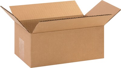 10" x 6" x 4" Shipping Boxes, 32 ECT, Brown, 25/Bundle (1064)