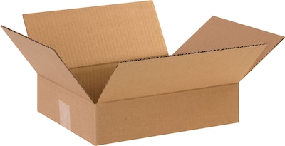 12 x 10 x 3 Shipping Boxes, 32 ECT, Brown, 25/Bundle (12103)