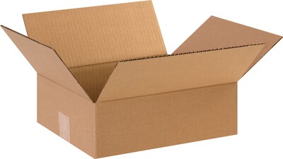 12(L) x 10(W) x 4(H)" Shipping Boxes, 32 ECT, Brown, 25/Bundle (12104)