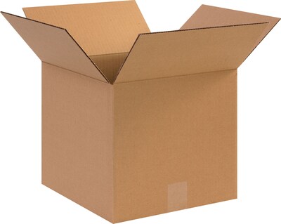 SI Products 12 x 12 x 11 Shipping Boxes, Corrugated Cardboard, Brown, Each (121211)