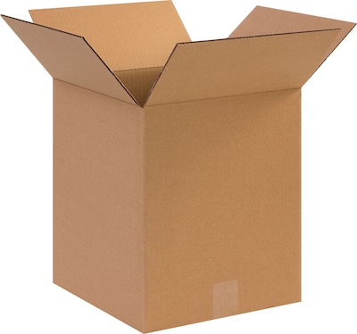 SI Products 12 x 12 x 14 Shipping Boxes, 32 ECT, Kraft, 25/Bundle (BS121214)