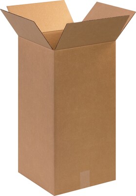 SI Products 12 x 12 x 24 Shipping Boxes, 32 ECT, Kraft, 25/Bundle (BS121224)