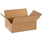 12" x 8" x 4" Shipping Boxes, 32 ECT, Brown, 25/Bundle (1284)
