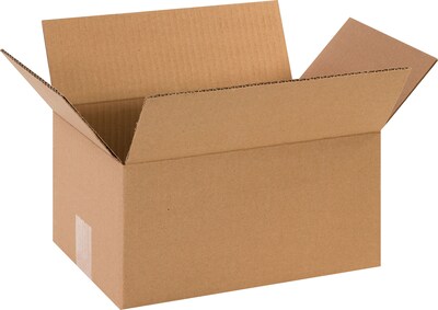 12" x 8" x 6" Shipping Boxes, 32 ECT, Brown, 25/Bundle (1286)