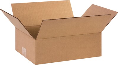 4Hx9Wx12L Single-Wall Flat Corrugated Boxes; Brown, 25 Boxes/Bundle