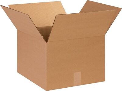 SI Products 14 x 14 x 10 Shipping Boxes, 32 ECT, Kraft, 25/Bundle (BS141410)