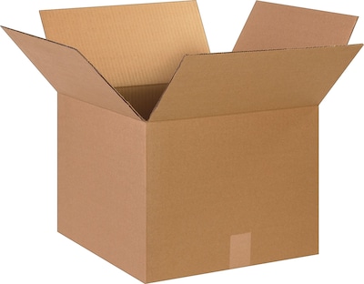 15 x 15 x 12 Shipping Boxes, 32 ECT, Brown, 25/Bundle (151512)