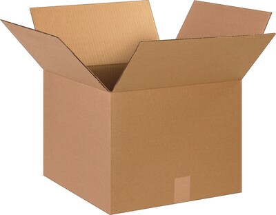 15 x 15 x 12 Shipping Boxes, 32 ECT, Brown, 25/Bundle (151512)