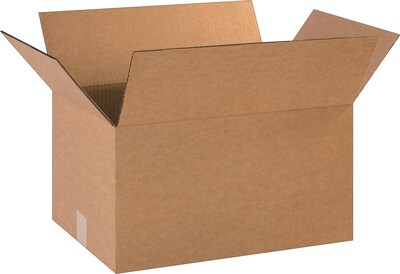 18Lx12Wx10H(D) Single-Wall Corrugated Boxes; Brown, 25 Boxes/Bundle