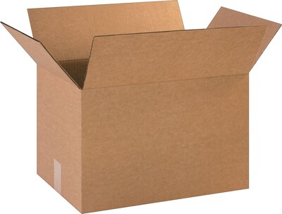 18Lx12Wx12H Single-Wall Corrugated Boxes; Brown, 25 Boxes/Bundle