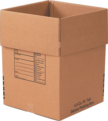 18 x 18 x 24 Deluxe Moving Boxes, 32 ECT, Brown, 15/Bundle (181824DPB)