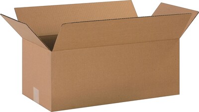 20Lx10Wx8H(D) Single-Wall Long Corrugated Boxes; Brown, 20 Boxes/Bundle