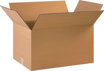 22" x 22" x 18" Shipping Boxes, 32 ECT, Brown, 10/Bundle (222218)