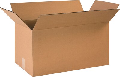 24Lx12Wx12H(D) Single-Wall Long Corrugated Boxes; Brown, 20 Boxes/Bundle