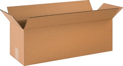 24Lx8Wx8H(D) Single-Wall Long Corrugated Boxes; Brown, 25 Boxes/Bundle