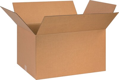 26Lx18Wx14H(D) Single-Wall Corrugated Boxes; Brown, 10 Boxes/Bundle