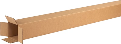 4" x 4" x 72" Shipping Boxes, 32 ECT, Brown, 15/Bundle (BS040472)