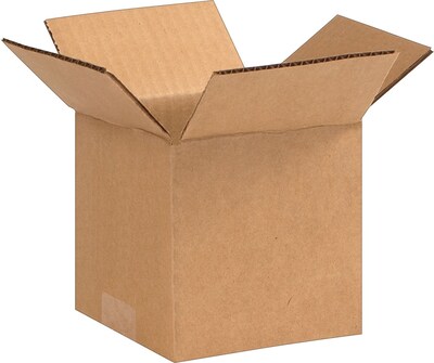 5" x 5" x 5" Shipping Boxes, 32 ECT, Brown, 25/Bundle (555)