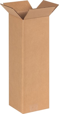 6 x 6 x 18 Shipping Boxes, 32 ECT, Brown, 25/Bundle (6618)