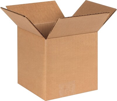 6" x 6" x 6" Shipping Boxes, 32 ECT, Brown, 25/Bundle (666)