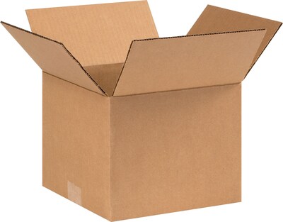 9 x 9 x 7 Shipping Boxes, 32 ECT, Brown, 25/Bundle (997)