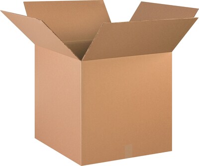 General Supply 20" x 20" x 20" Corrugated Double Wall Shipping Boxes  Brown  Pack of 15