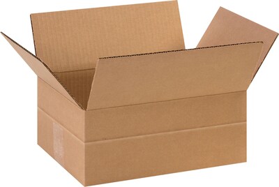 11.75 x 8.75 x 4.75 Multi-Depth Shipping Boxes, Brown, 25/Bundle (MD1184SC)
