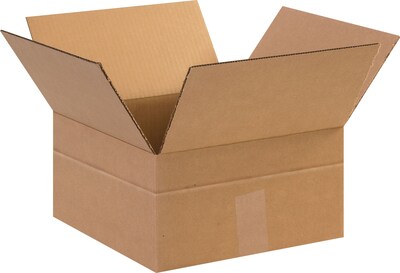 12 x 12 x 6 Multi-Depth Shipping Boxes, Brown, 25/Bundle (MD12126)