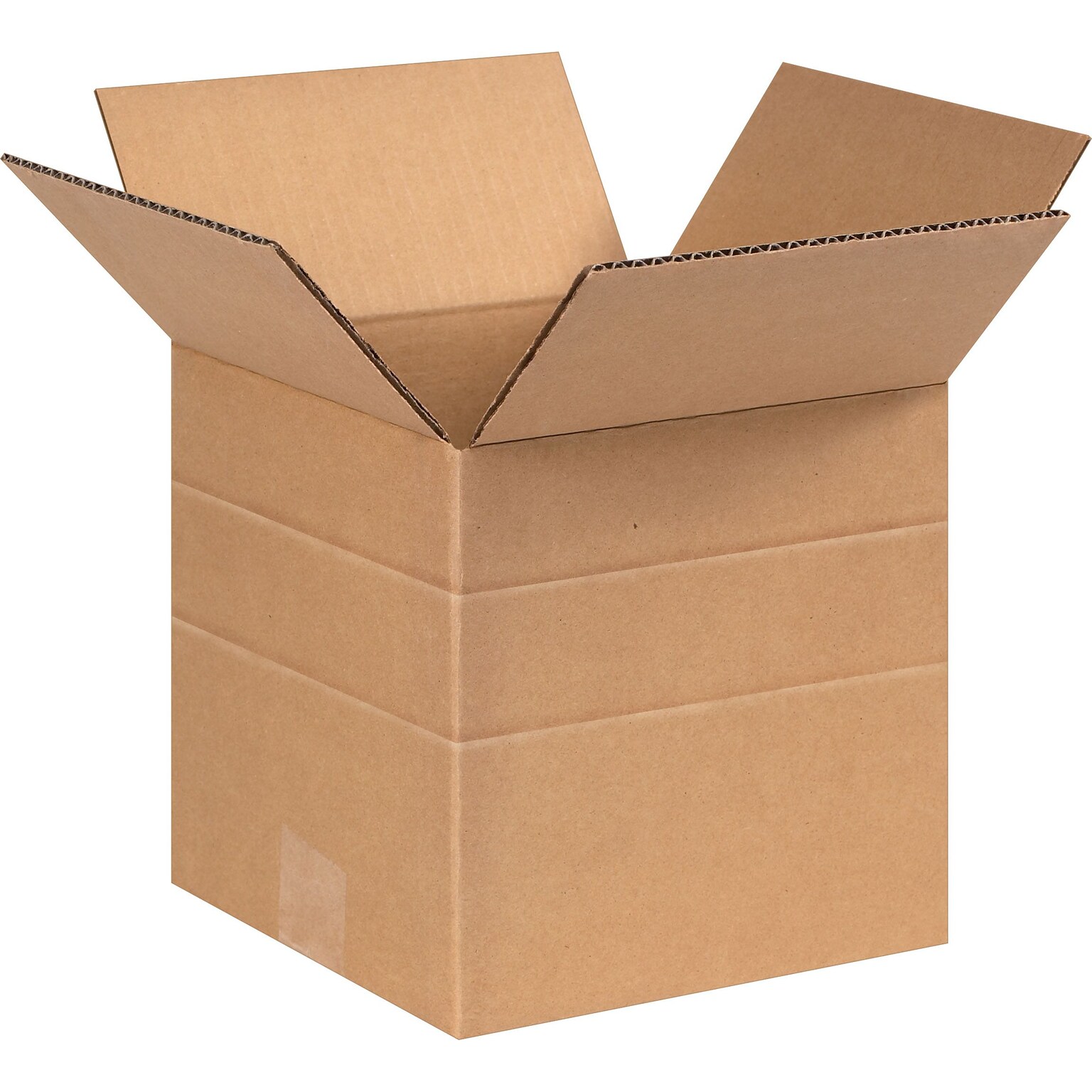 8 x 8 x 8 Multi-Depth Shipping Boxes, Brown, 25/Bundle (MD888)