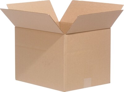 Corrugated Boxes, 10 x 10 x 10, White, 25/Bundle (101010W)