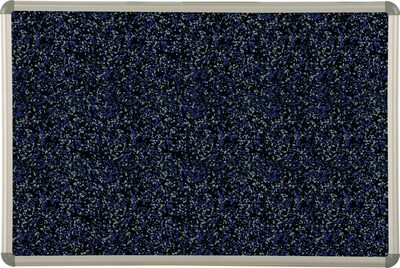 Best-Rite Blue Rubber-Tak Bulletin Board, Euro Trim Frame, 2 x 1.5