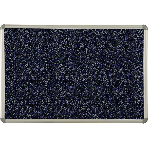 Best-Rite Blue Rubber-Tak Bulletin Board, Euro Trim Frame, 2 x 1.5