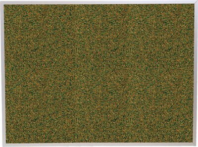 Best-Rite Green Splash Cork Bulletin Board, Aluminum Trim Frame, 8' x 4'