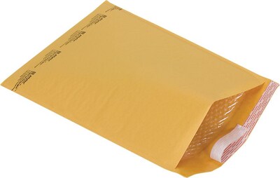 Self-Seal  #6  Bubble  Mailers,  Kraft,  12-3/8"  x  17-3/4"  ,  50/Case