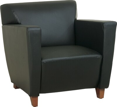 Office Star Black Leather Club Chair