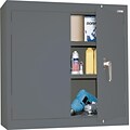 Sandusky 30H Solid Door Wall Cabinet with 1 Adjustable Shelf, Charcoal (WA21301230-02)