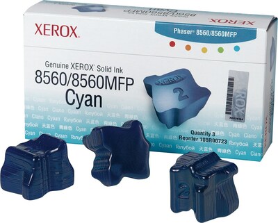 Xerox 108R00723 Cyan Standard Yield Ink Cartridge, 3/Pack