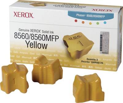 Xerox 108R00725 Yellow Standard Yield Ink Cartridge, 3/Pack