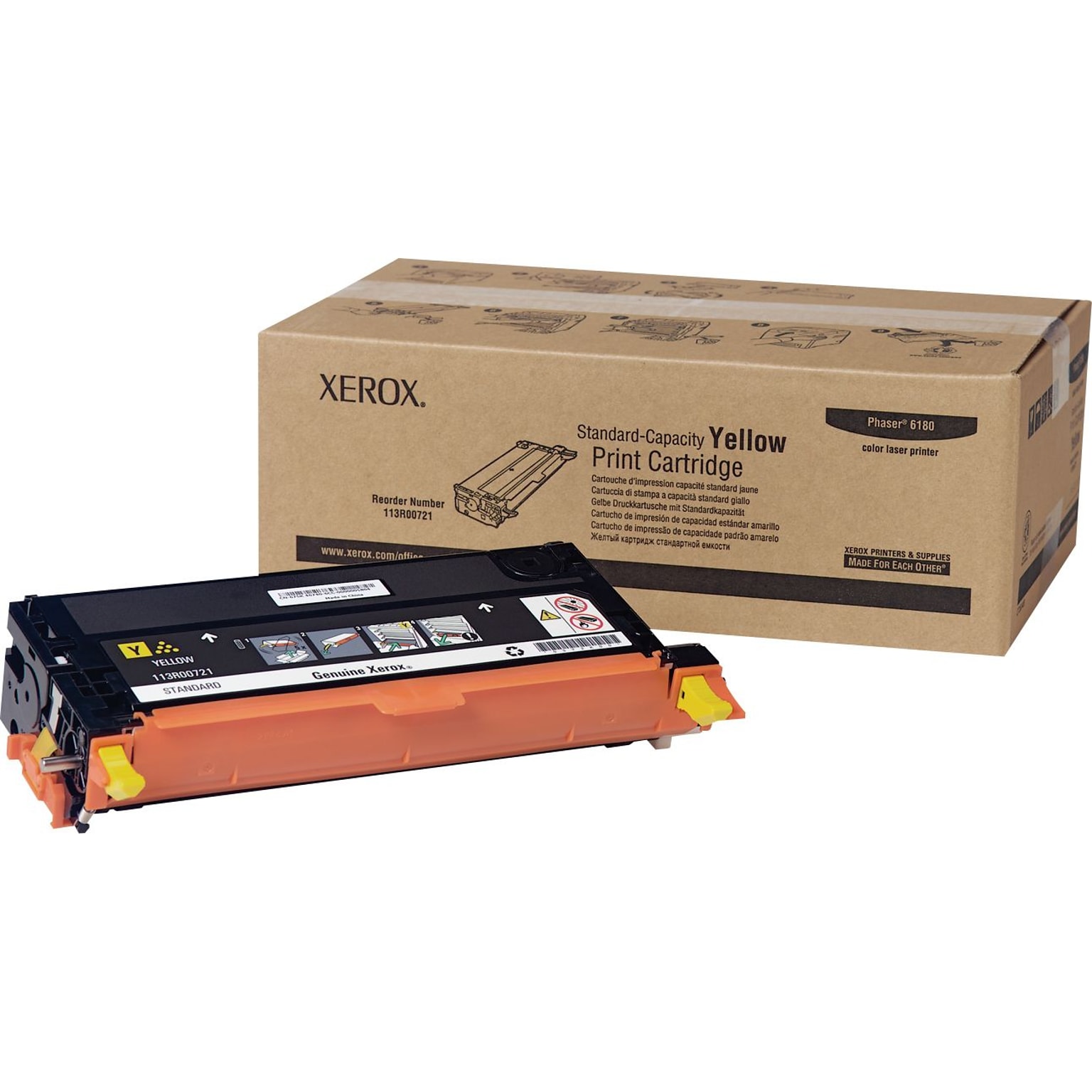 Xerox 113R00721 Yellow Standard Yield Toner Cartridge