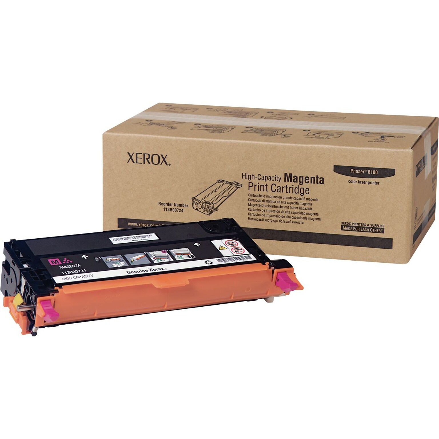 Xerox 113R00724 Magenta High Yield Toner Cartridge