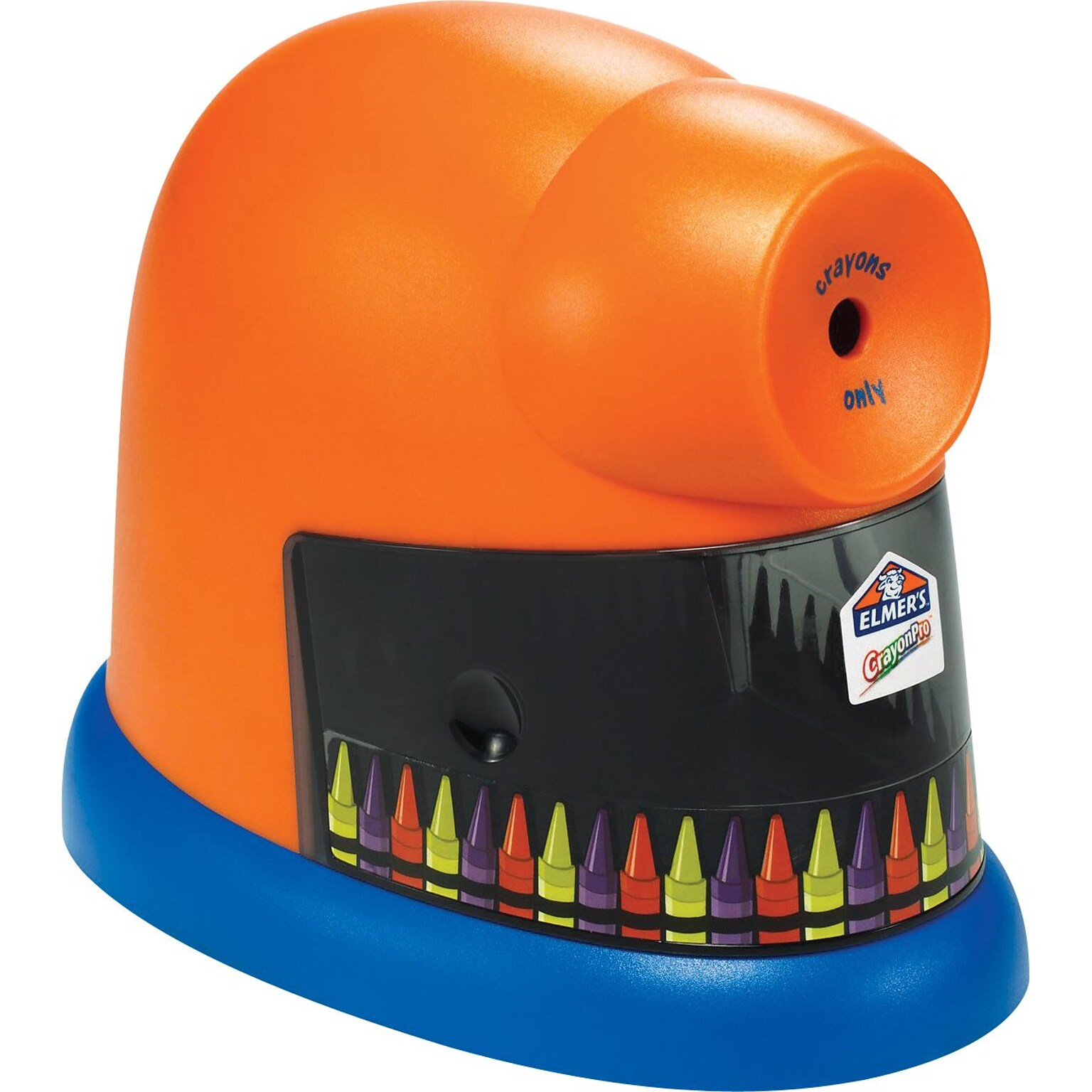 Elmers 1680 CrayonPro Electric Sharpener, Orange/Blue