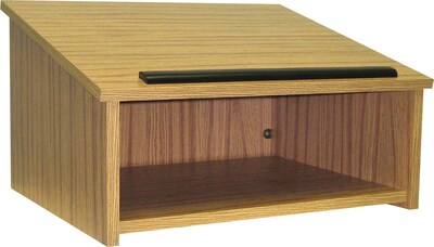 AmpliVox® Non-Sound Modular Tabletop Lectern; Oak