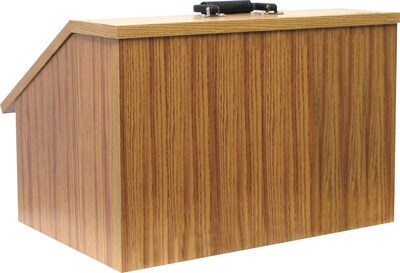 AmpliVox® Non-Sound Modular Tabletop Lectern; Medium Oak