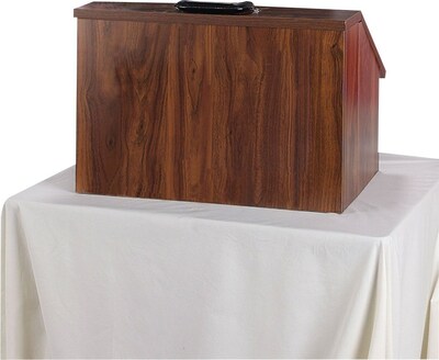 AmpliVox® Non-Sound Modular Folding Tabletop Lectern; Mahogany