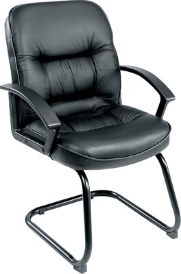 Boss Leather Guest Chair, Black (B7309)